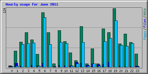 Hourly usage for June 2011