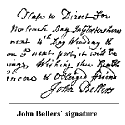 [ John Bellers' signature ]