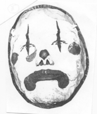 Marybeth Webster, ceramic self-portrait mask, 1990