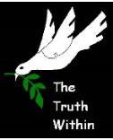 a peace dove with a banner that says, The Truth Within
